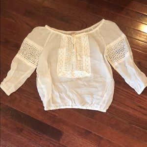 Women’s white off the shoulder top